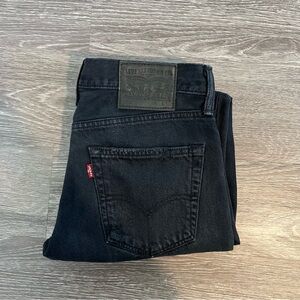 black levi distressed ripped bootcut jeans (31x30)